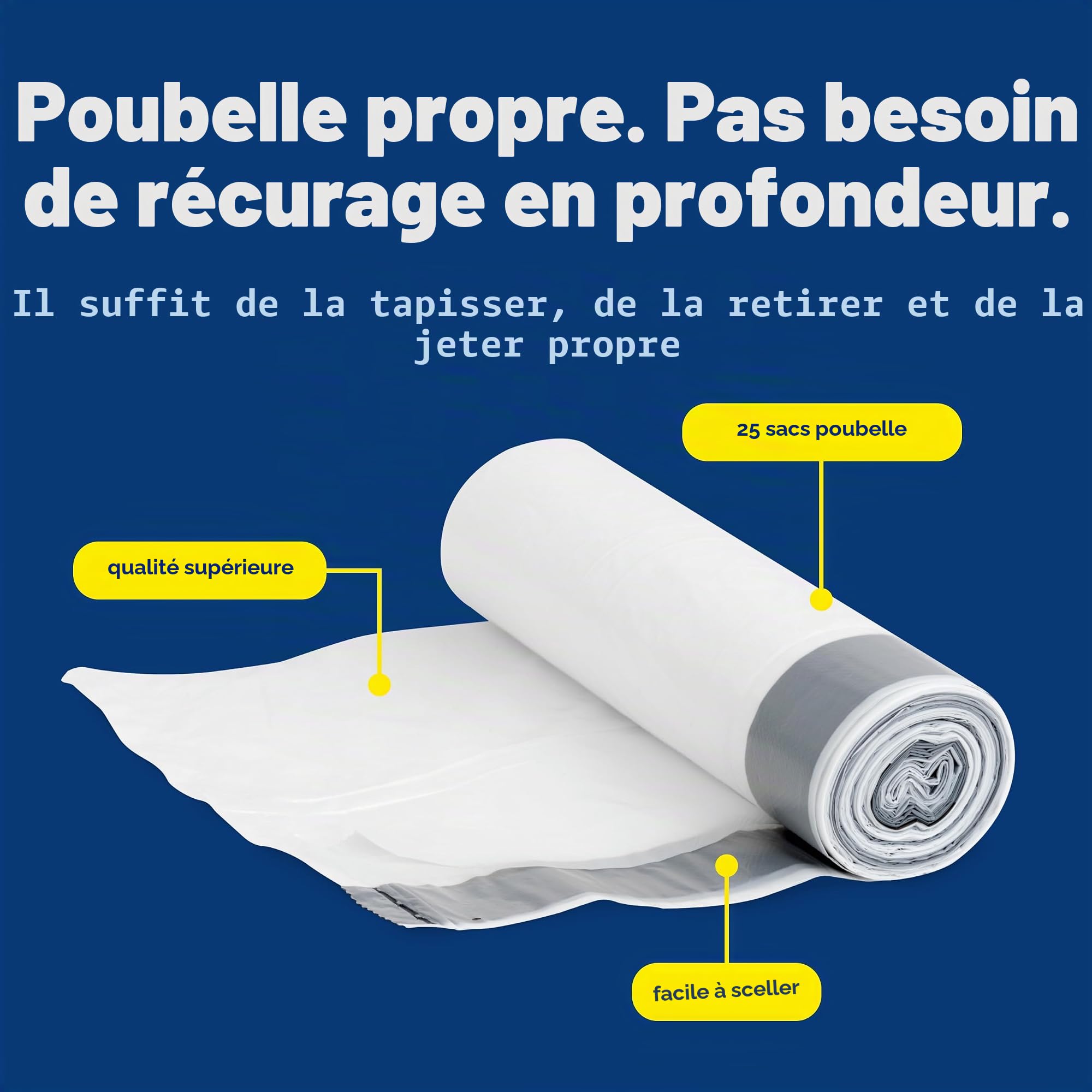 PetSafe Sacs pour bac à litière – Prend en charge un nettoyage facile – Sacs jetables – Plastique durable – Cordon de serrage pratique – Nettoyage sans tracas – Sacs poubelle agglomérants sans pelle