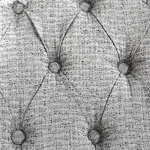 Image of HomePop 24 inch Button Tufted Storage Ottoman - Pewter Gray