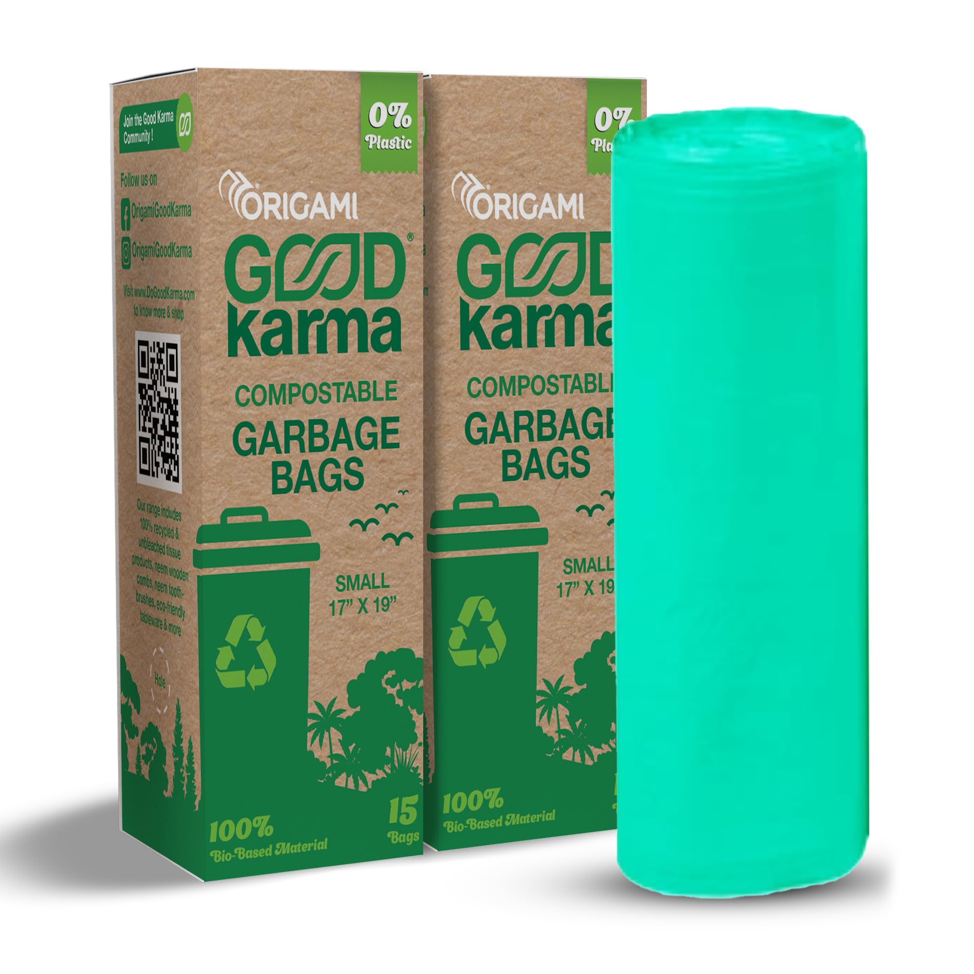 Eco-Friendly Origami Waste Bags - Pack of 3 -1