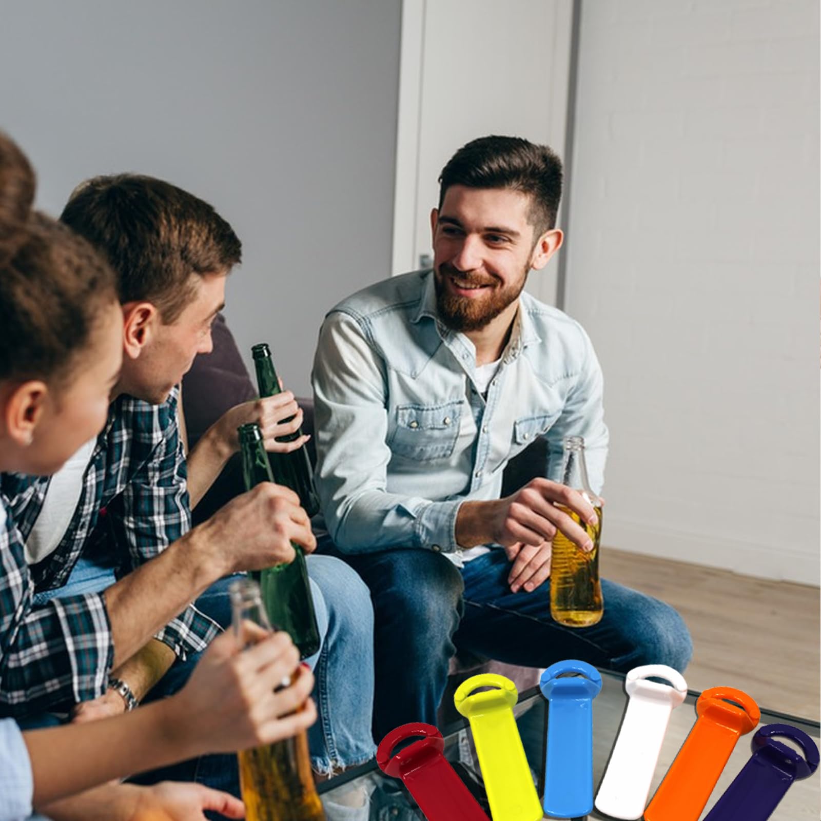 6 abridores de llaves de tarro para manos débiles, ancianos y niños, abridor de tapa de tarro de plástico con fácil agarre de mano 5.5 pulgadas, diseño colorido 6