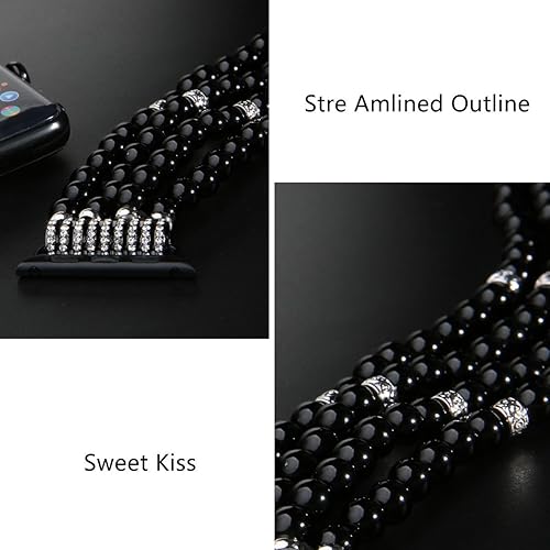 Miniatura 7 de GEMEK Compatible con Apple Watch Band de 38404142444549 mm para mujeres, iWatch Bands Series 987654321, correa de reemplazo de pulsera elástica de