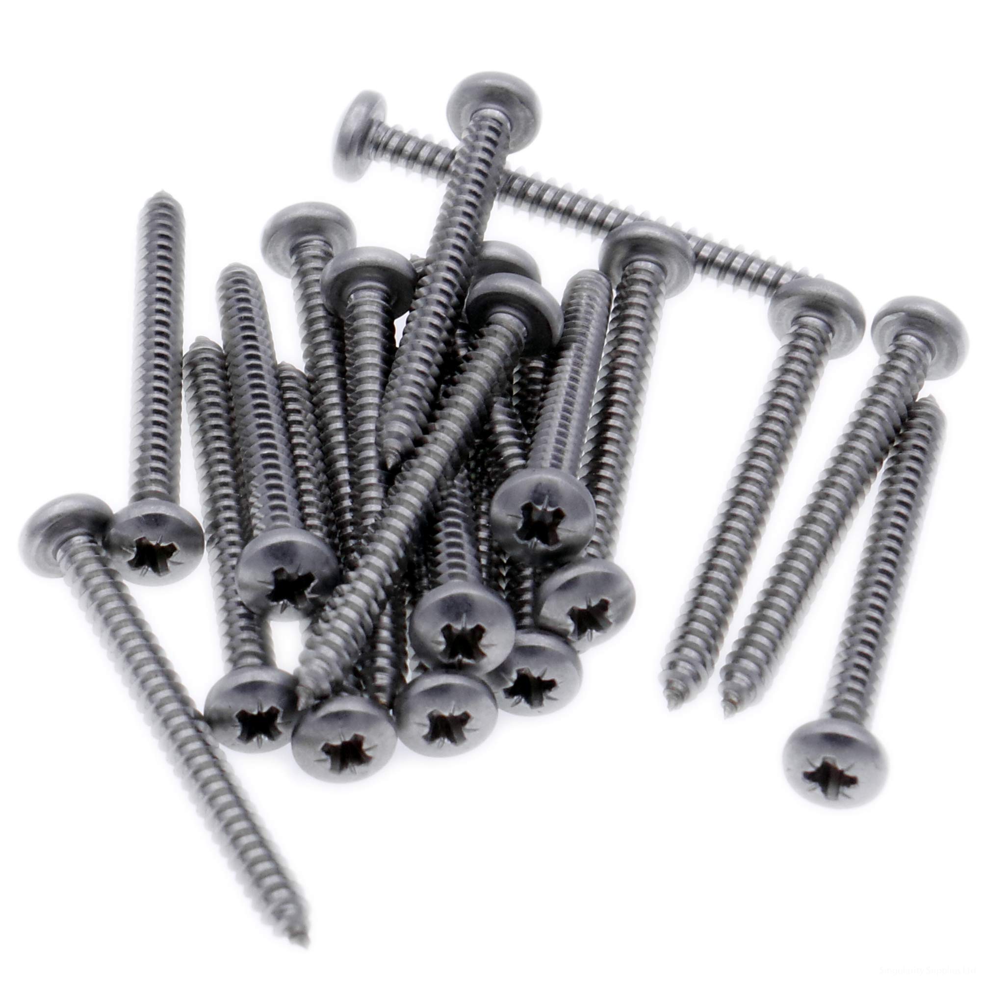 Singularity Supplies No.7 X 0.25 (3.9Mm X 6.5Mm) Pozi Pan Self-Tapping Screw - Stainless Steel (A2) (Pack Of 20)