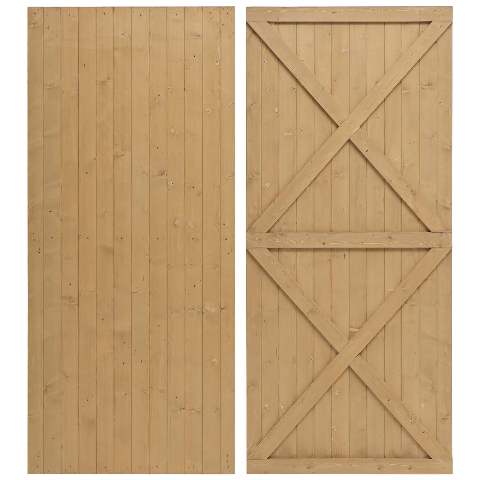 DKIEI Wooden Garden Gate, 183x100 cm Wooden Gate for Garden