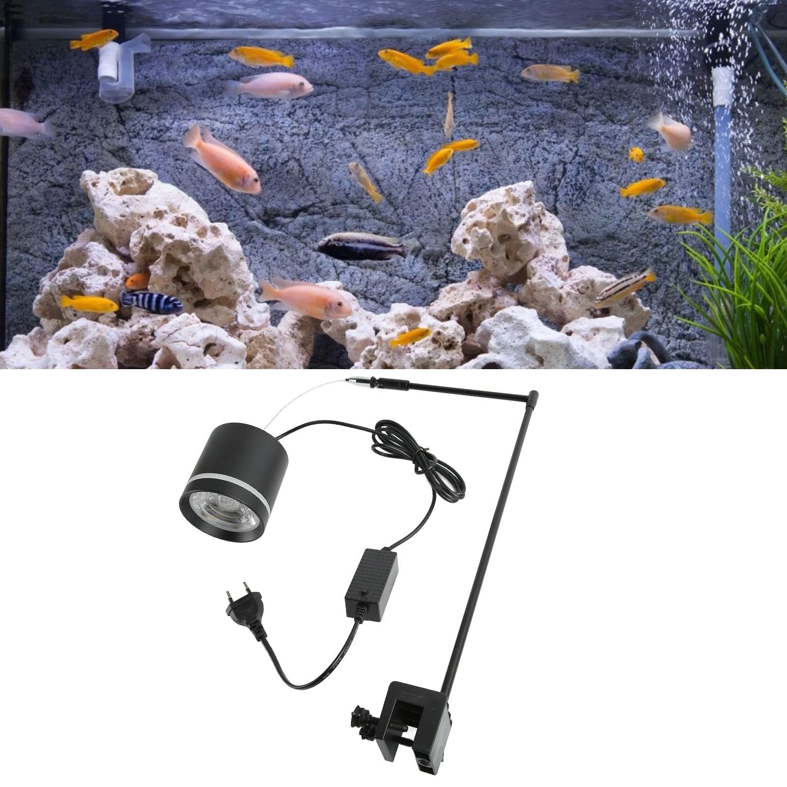 Lampada a LED per Piante Acquatiche, Lampada a Sospensione Lampadario per Acquario Lampada Ad Alta luminosità Perline Luce per Acquario