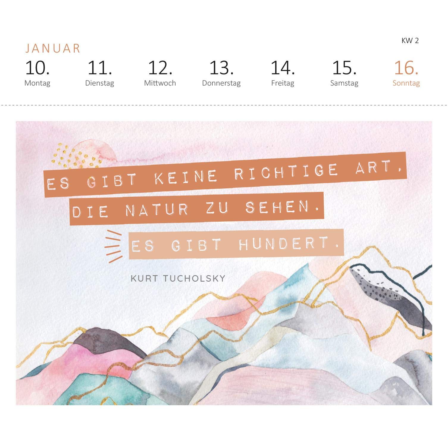 Postkartenkalender Raus ins Grüne 2022