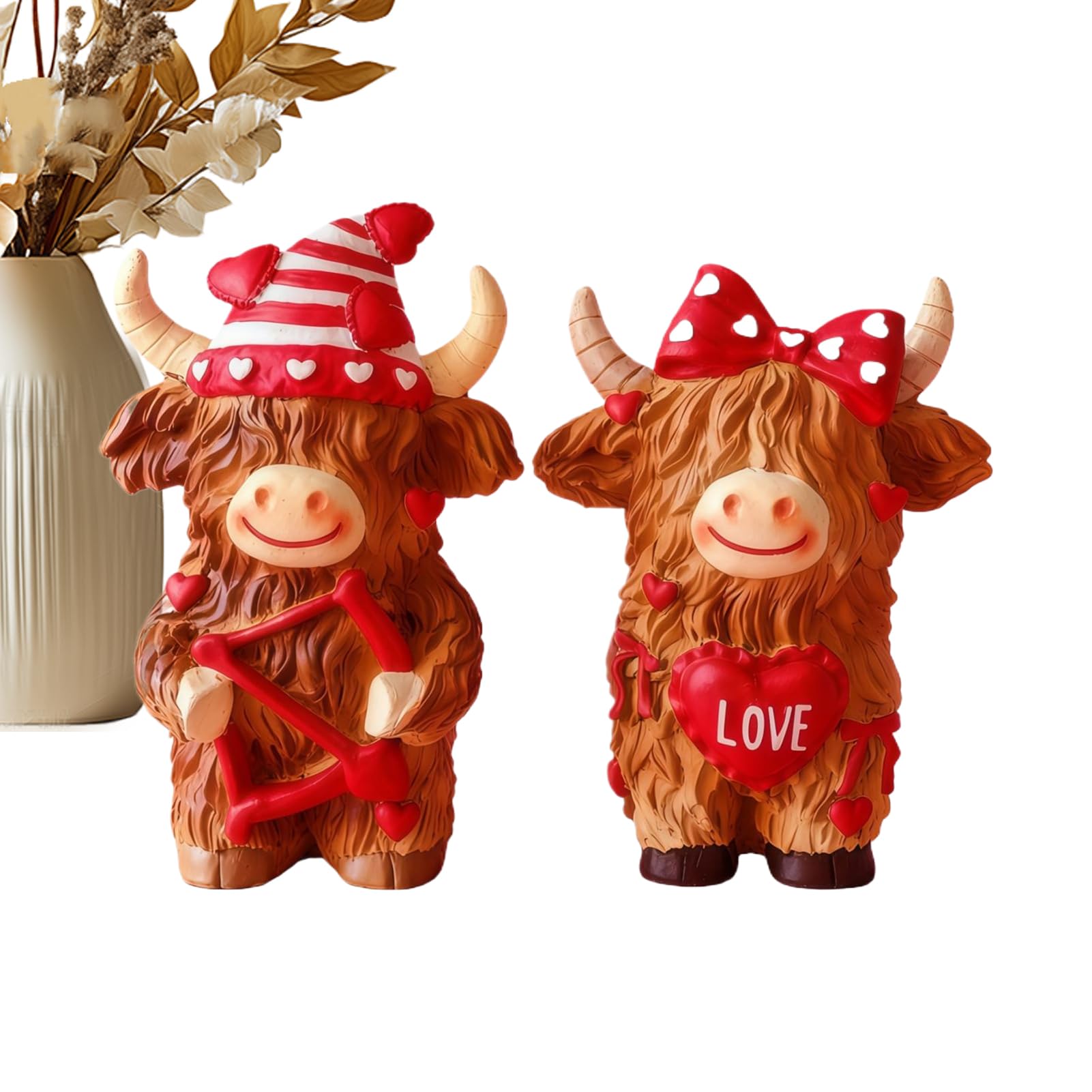 Statue de vaches pour cour et jardin, l'élégance champêtre dans votre chambre ou grand buffet