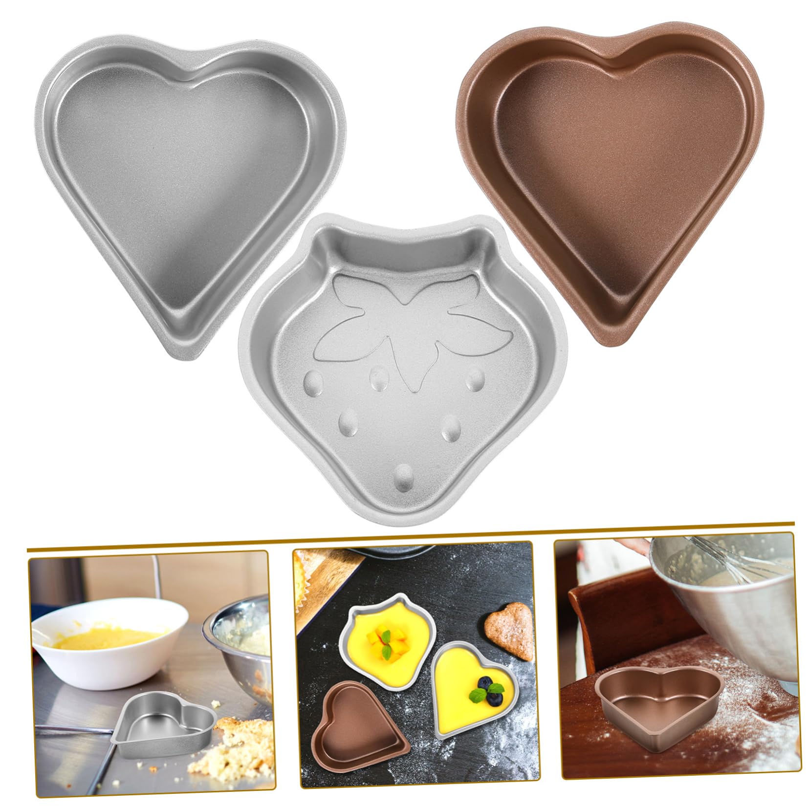 MAGICLULU 12 Piezas Mini Molde Para Pasteles Bandeja Para Hornear Bandeja Para Hornear Moldes Para Hornear Pasteles De Queso Moldes Antiadherentes Para Gelatina Moldes Para Hornear