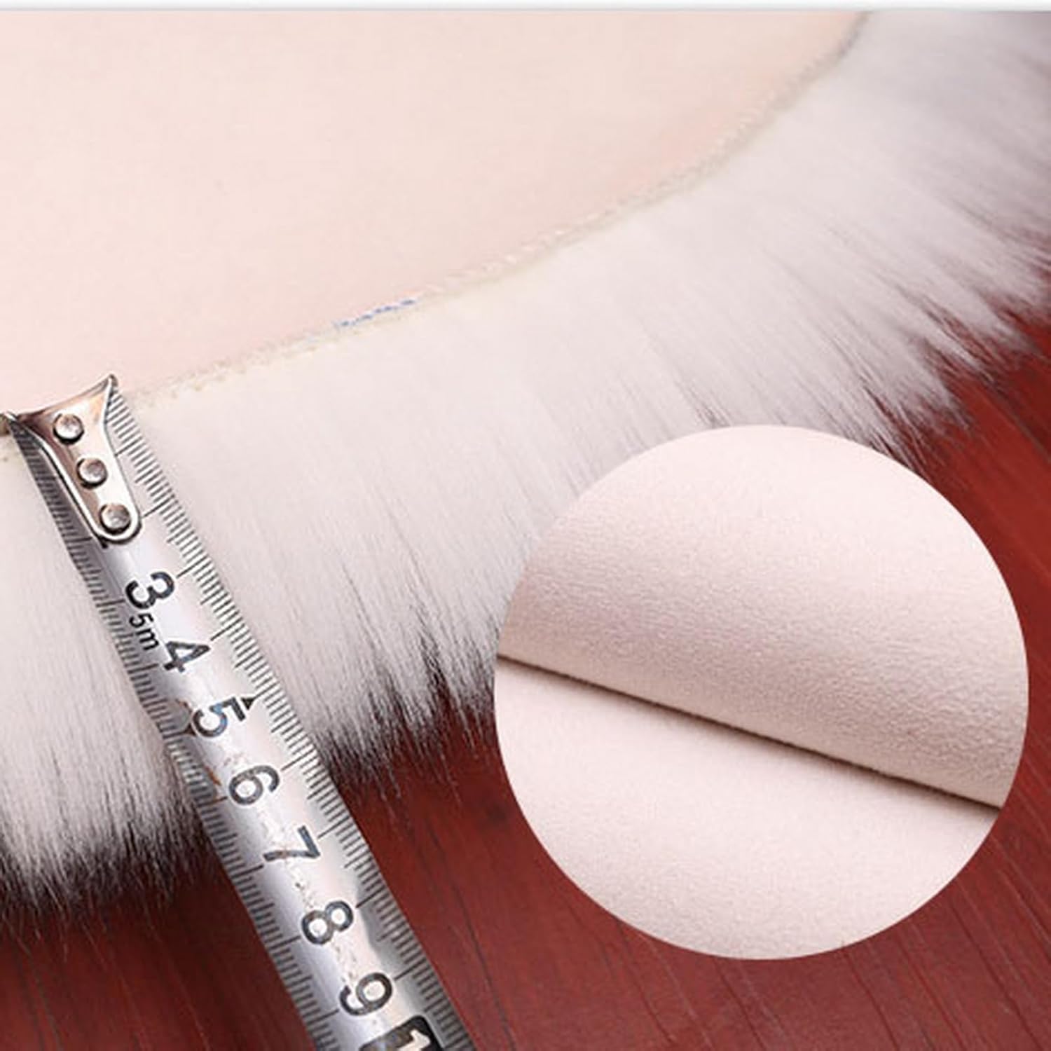 Round Soft Plush Shaggy Area Rug 2.6' x 2.6' Non-Slip High Pile Furry Carpet Machine Washable Thick Rug for Bedroom Living Room, Pink