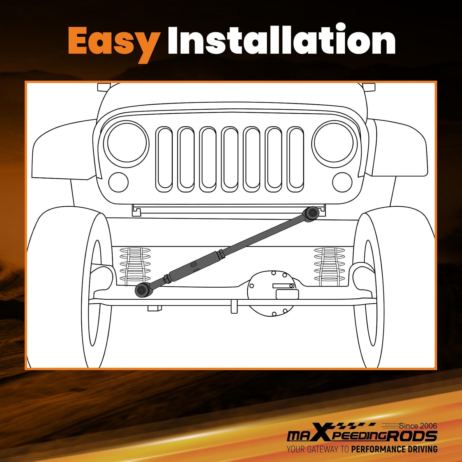 maXpeedingrods Adjustable Rear Panhard Track Bar Kit for GMC SUV 2000-2020, for Chevy Suburban/Tahoe/Avalanche for Cadillac Escalade, for Hummer H2