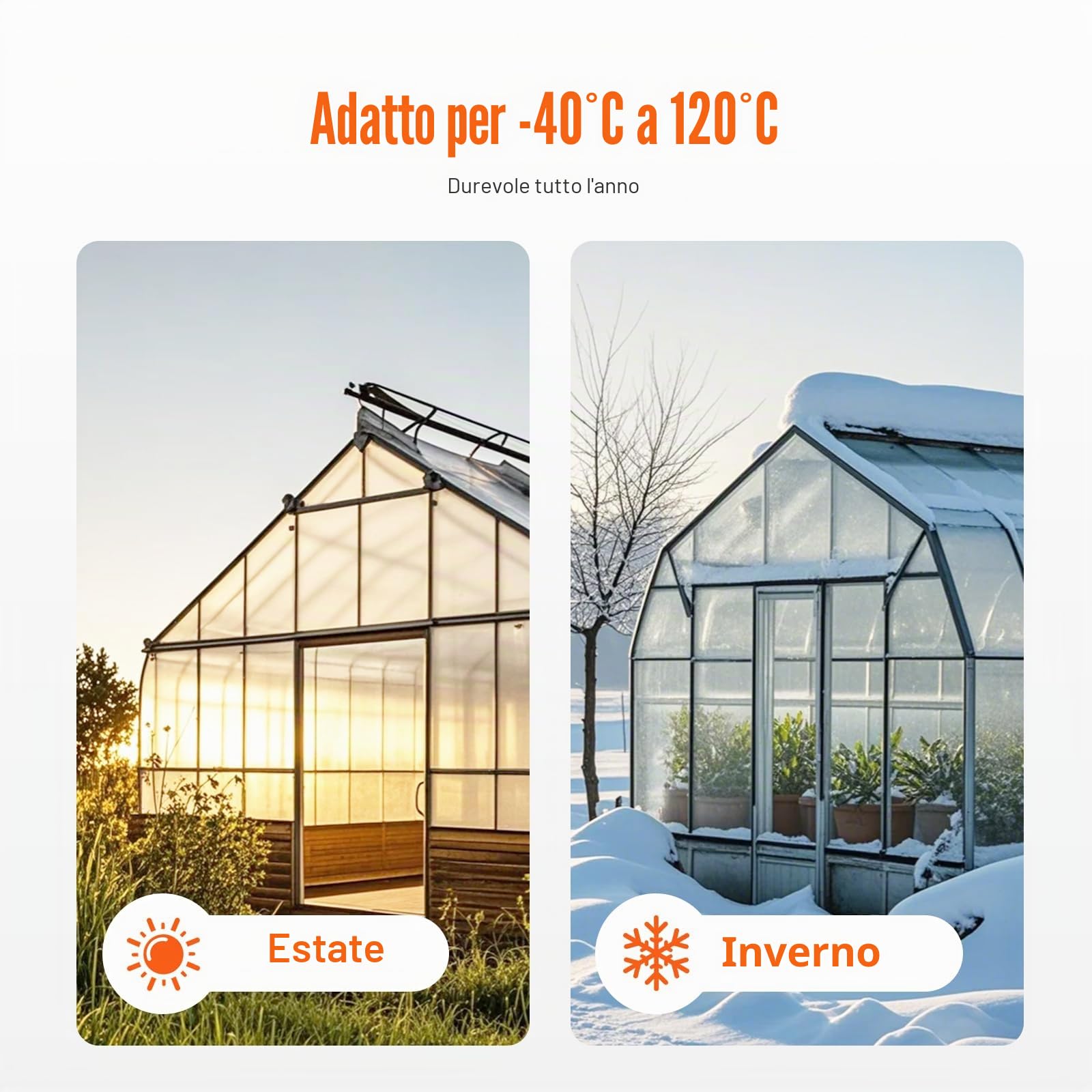 VEVOR Pannelli per Serre in Policarbonato per Tetti 14 Pezzi, 1210 x 605 x 4 mm, Coperture in Plastica Ondulata Impermeabile e Protetta dai Raggi UV, Lastre Trasparenti per Coperture Urti per Serre
