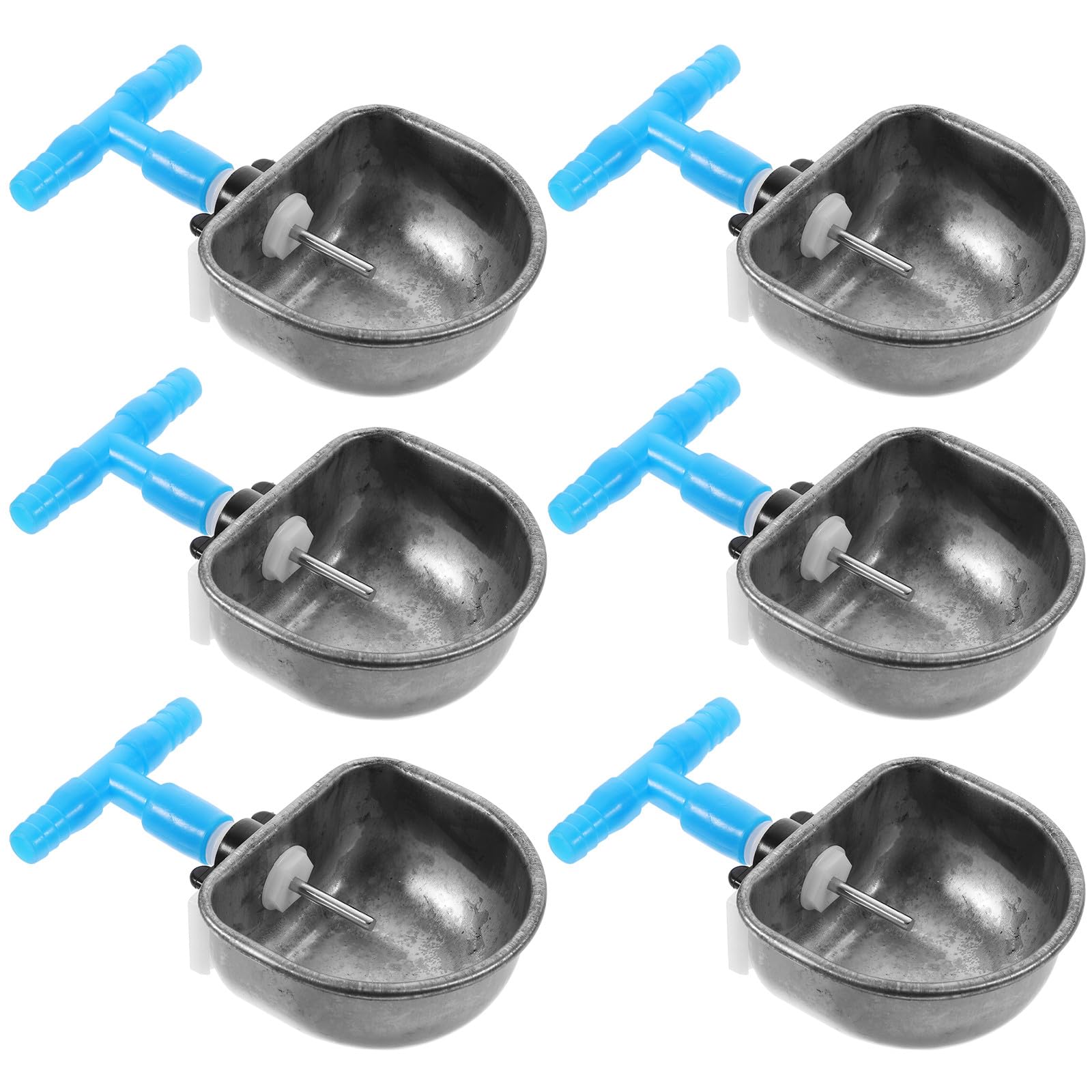 COLLBATH 6 pièces Abreuvoir Lapin INOX Bol Automatique Capacité pour Cage Clapier Distributeur Eau Anti-Morsure pour Alimentation Confort Lapins