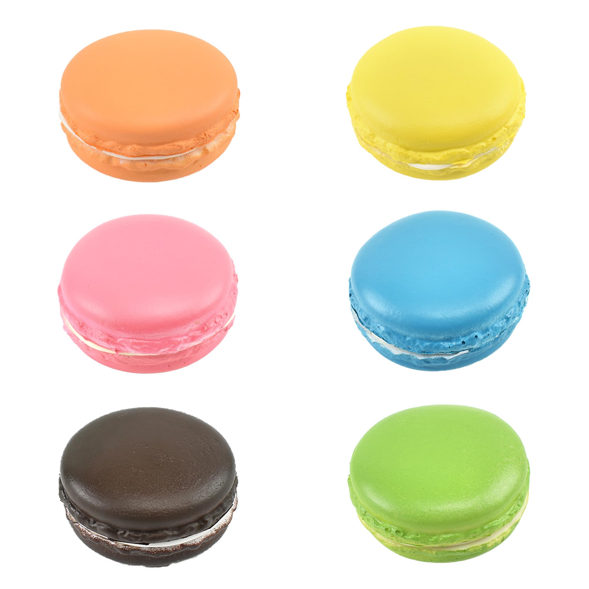 6 Pcs Artificielle Macaron, 5 * 5 * 2.5cm, Nourriture Artificielle Réaliste Simulation Macaron, Faux Macaron,Faux Gâteaux Artificiels pour Accessoires De Photographie, Décor De Fête