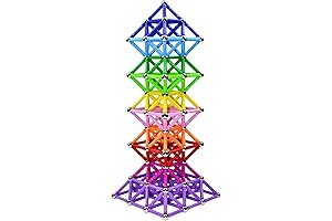Complete 204-Piece Magnetic Building Sticks Block Toy Set