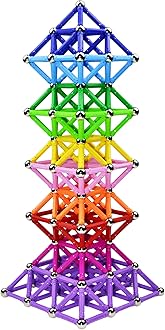 Beicarin 310 Pcs Magnetic Building Sticks Blocks Toys, Magnet Educational Toys Magnetic Blocks Sticks Stacking Toys Set for Kids and Adult, Non-Toxic Building Toy 3D Puzzle with Storage Bag