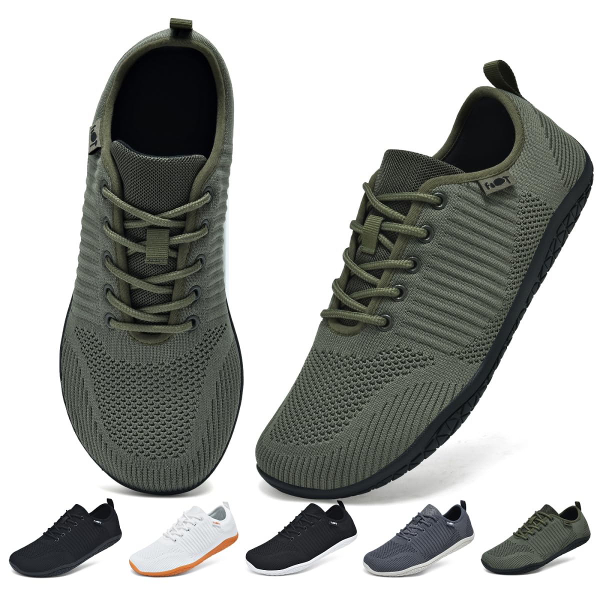 chetoria Zapatillas Barefoot Unisex Calzado Respetuoso Verde 44