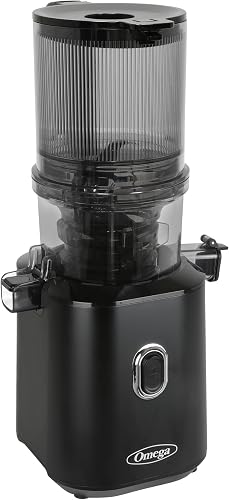 Omega Cold Press Juicer – Slow Masticating Hands Free Juicer Machine for Vegetables and Fruits with Wide Mouth Hopper for Whole Recipe Batch Juicing, Time Saving Series, Easy to Clean, 150-Watt Motor