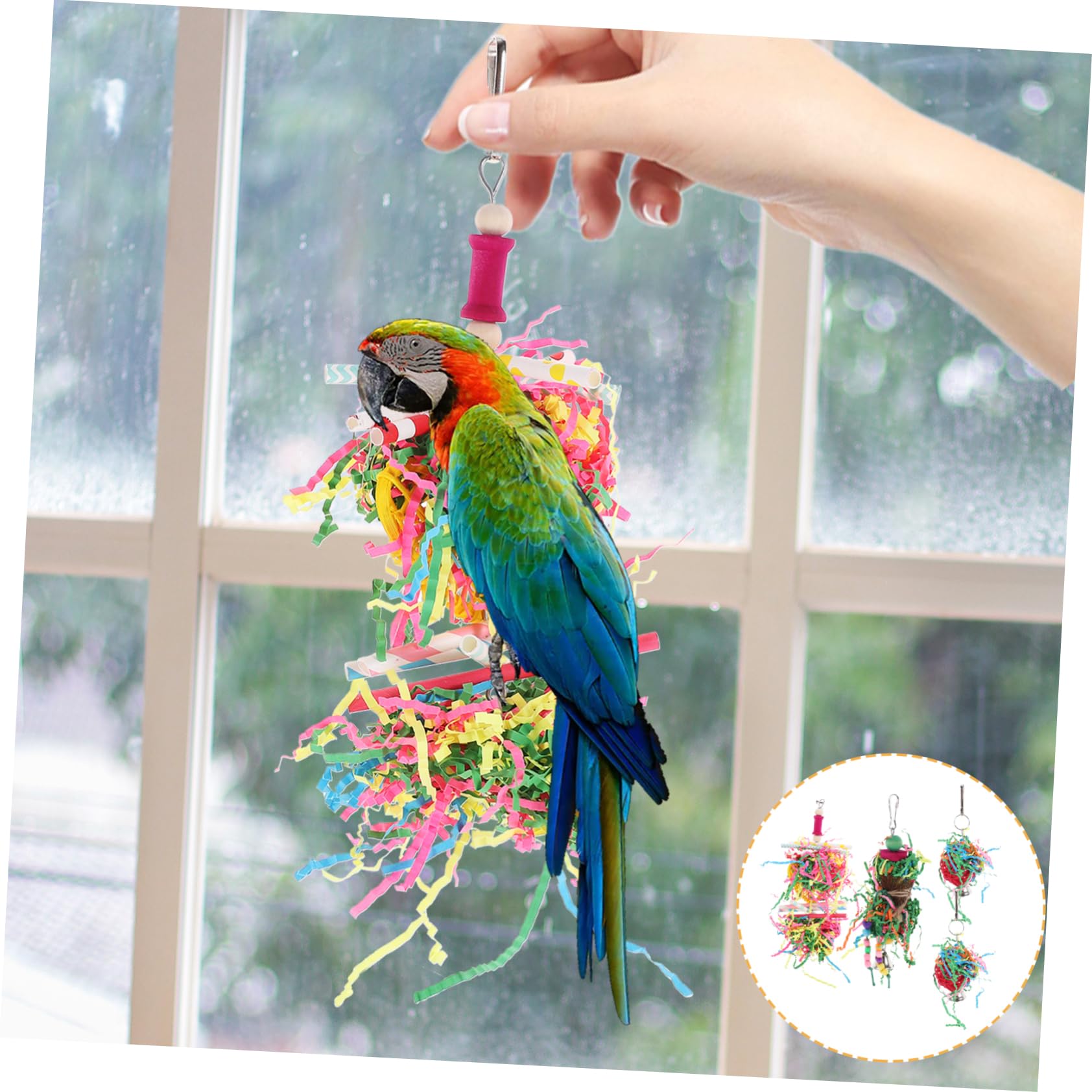 VANZACK 12stücke Kauspielzeug Für Vögel Hängendes Vogelspielzeug Lustiges Und Interessantes Spielzeug Zufällige Farben Für Wellensittiche Und Nymphensittiche