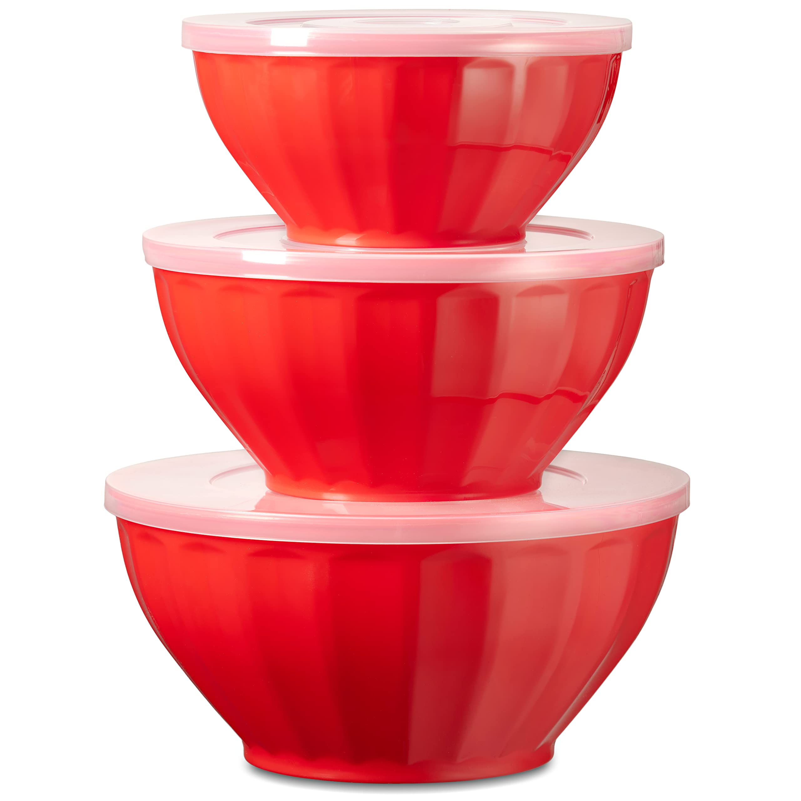 Amazon.com: Godinger Mixing Bowls with Lids, Plastic Nesting Bowls