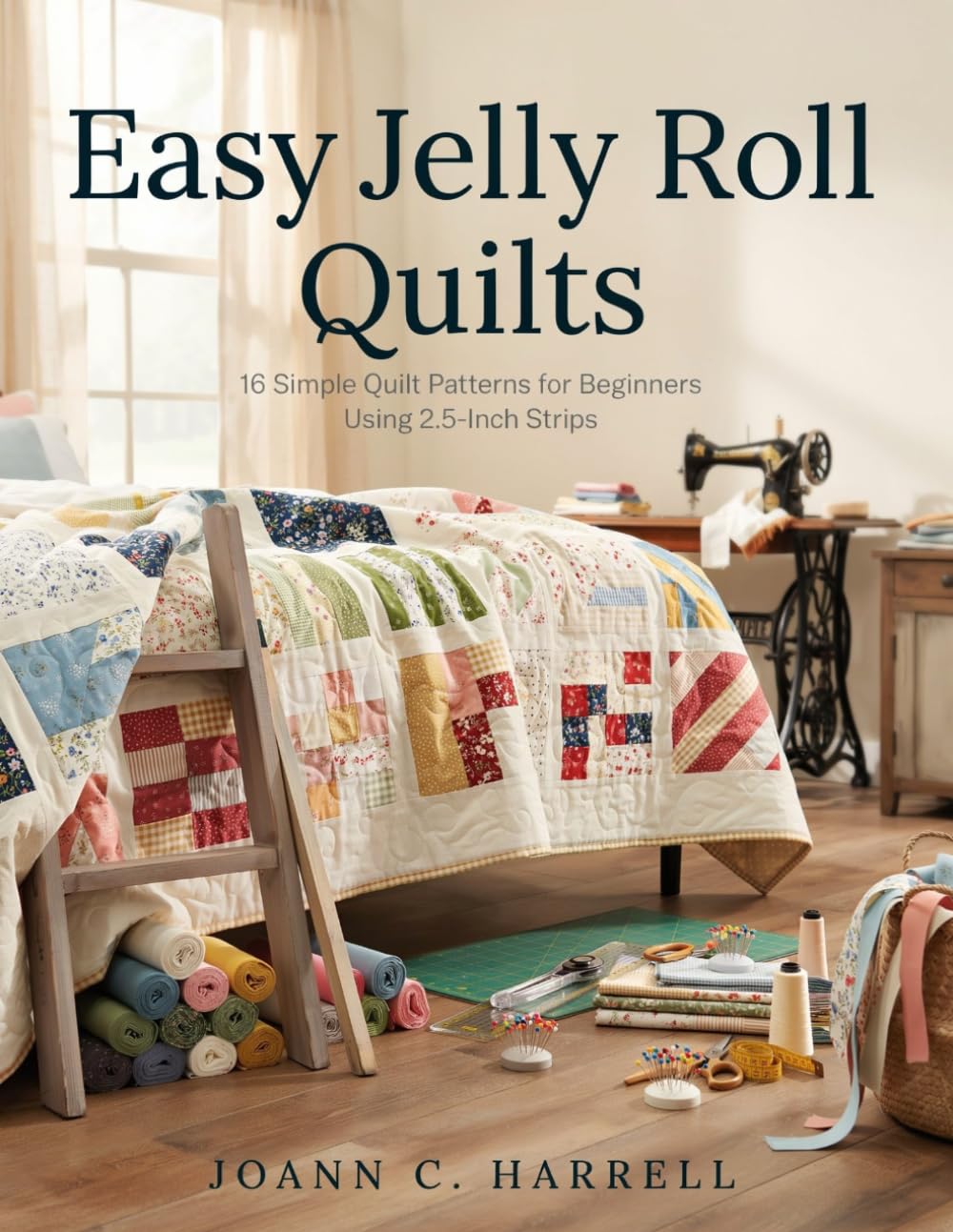 Easy Jelly Roll Quilts: 16 Simple Quilt Patterns for Beginners Using 2.5-Inch Strips