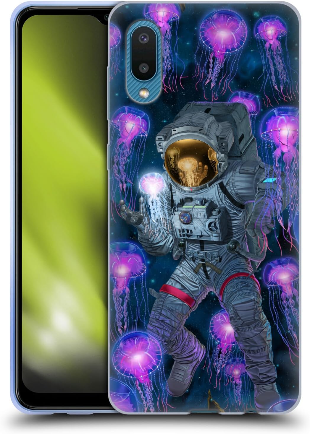 Head Case Designs Officially Licensed Vincent Hie Jellyfish Astronaut Cosmic Wonder Gel Case [Military Grade Protection] Compatible With Samsung Galaxy A02/M02 (2021)