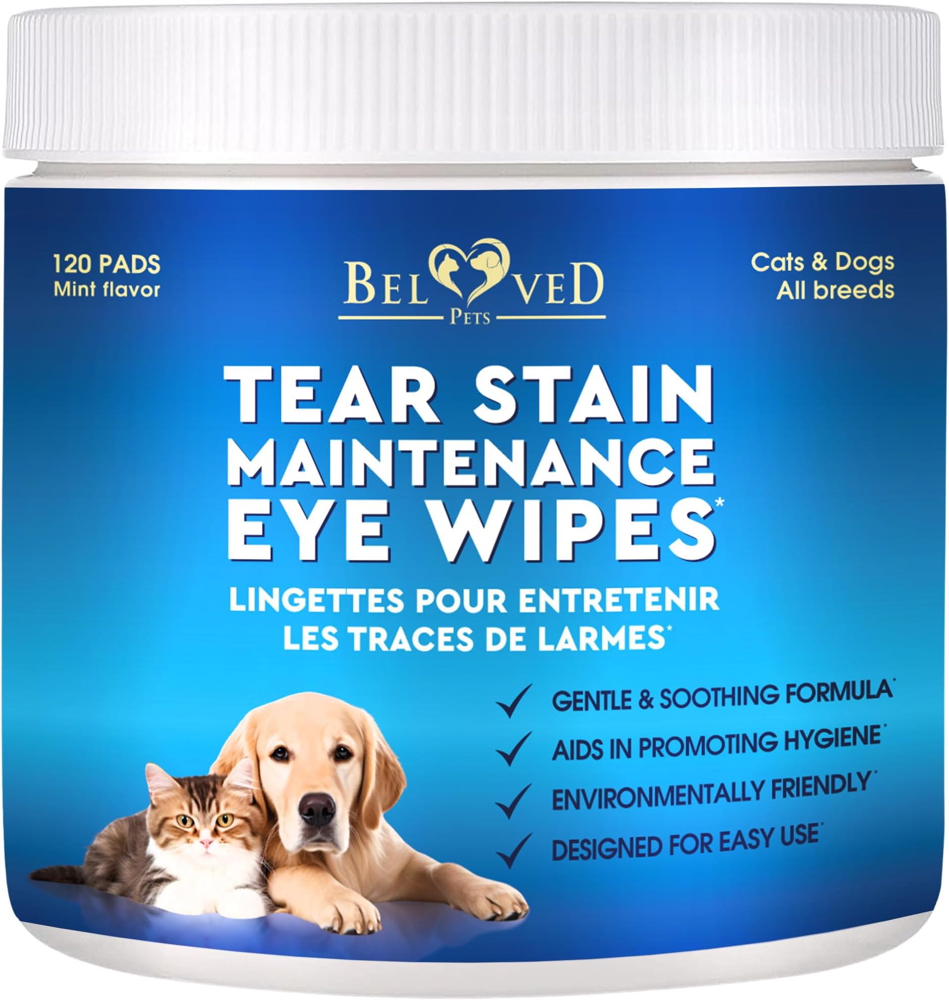 Cat & Dog Eye Wash Drops & Wipes Tear Stain Remover, Cleaner Eye