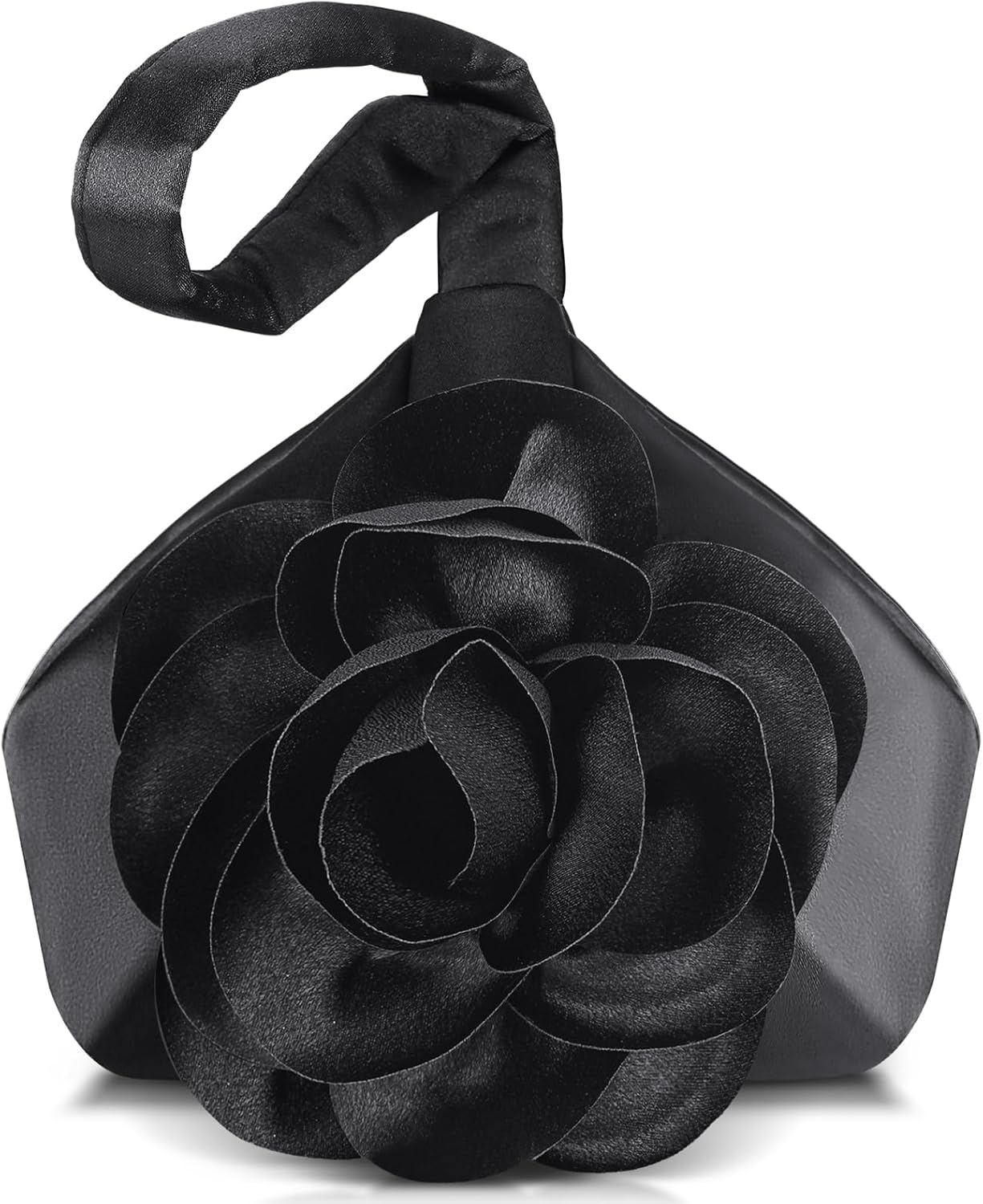 Clutch Purses for Women Evening Bag Flower Satin Handbag Classy Wristlet Purse for Christmas Party Daily Wedding