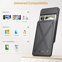 Vista 5 de iDsonix 2.5 inch Hard Drive Enclosure, 6Gbps USB 3.1 to SATA III Tool-Free External Hard Drive Enclosure for 7mm/9.5mm 2.5" SSD HDD with UASP