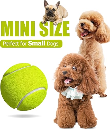 10 Pack Small Tennis Balls for Dogs, Easy Catching Pet Balls for Exercise and Fetch, 2-inch Dog Tennis Ball, Interactive Toys(15 Pack)