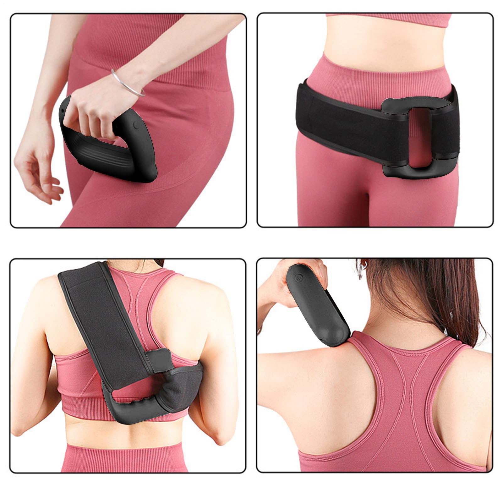 Anneau De Massage Fascial,Massage Abdominal 3 Vitesses avec Ceinture - Équipement De Fitness Pour Cou Dos Jambes Bras Abdomen Cuisses Fessiers