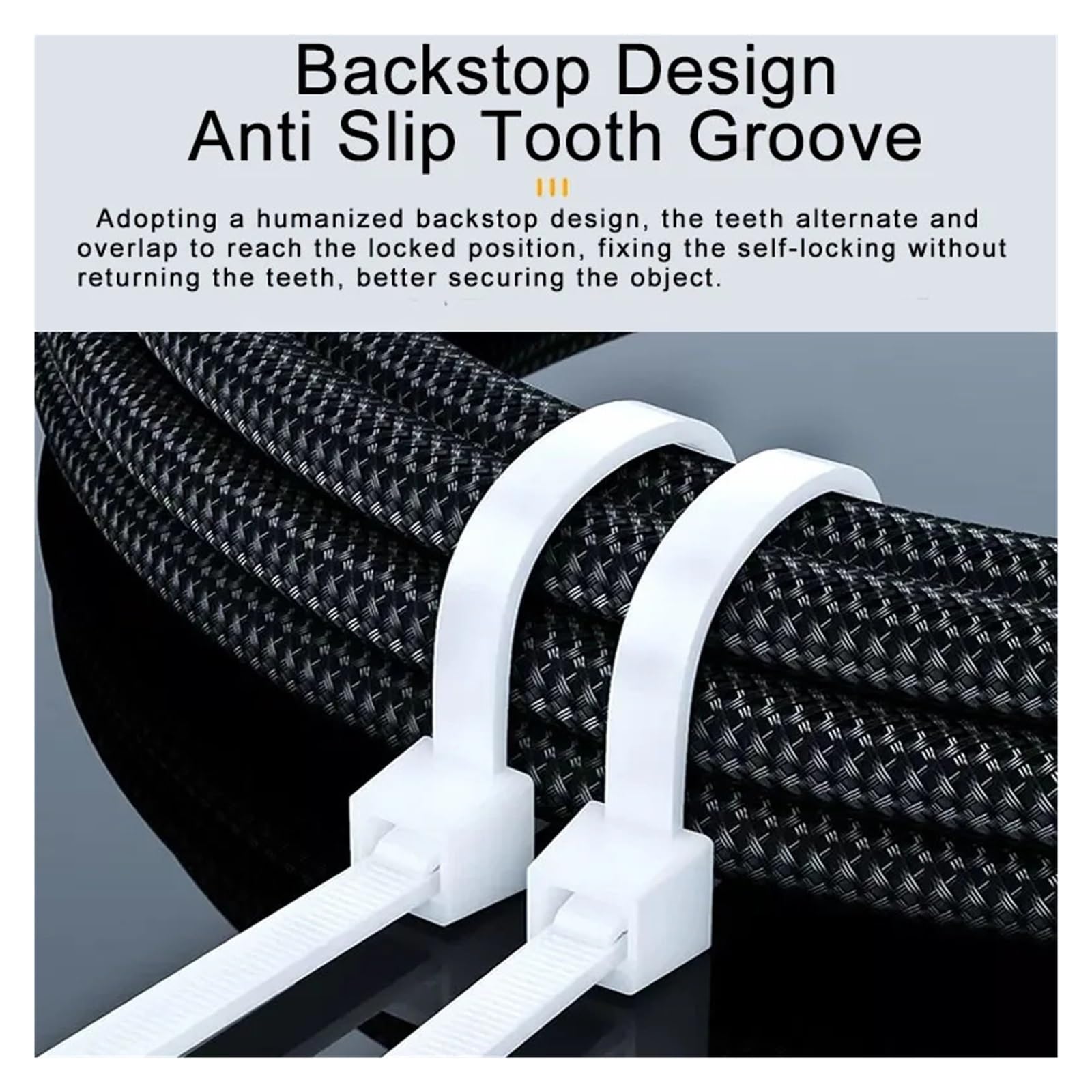 Fascette for cavi in ​​nylon di plastica autobloccanti che fissano(Black,3x150mm)