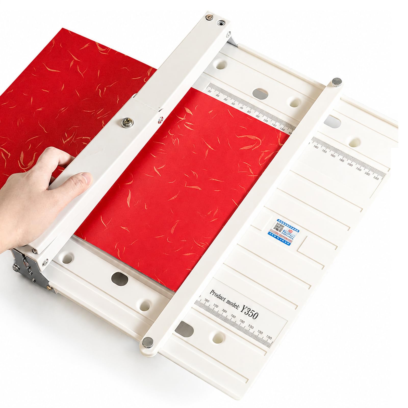 TYH Plieuse-rainureuse A3, Machine À Rainer Manuelle Robuste, Corps en Métal avec Échelle De Précision Et Base Magnétique, Idéale pour La Reliure, Le Pliage De Cartes Et Le Rainage De Brochures