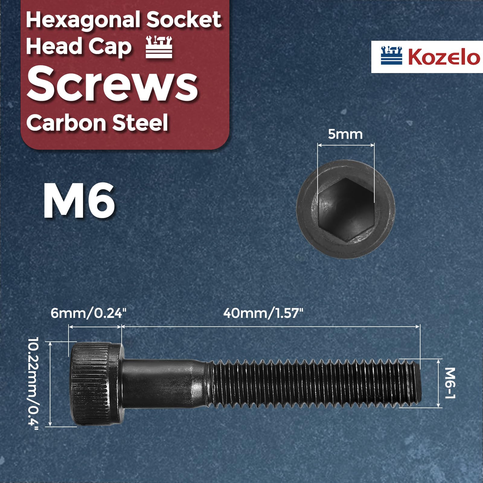Kozelo 40pcs Socket Head Cap Screws - Image 2