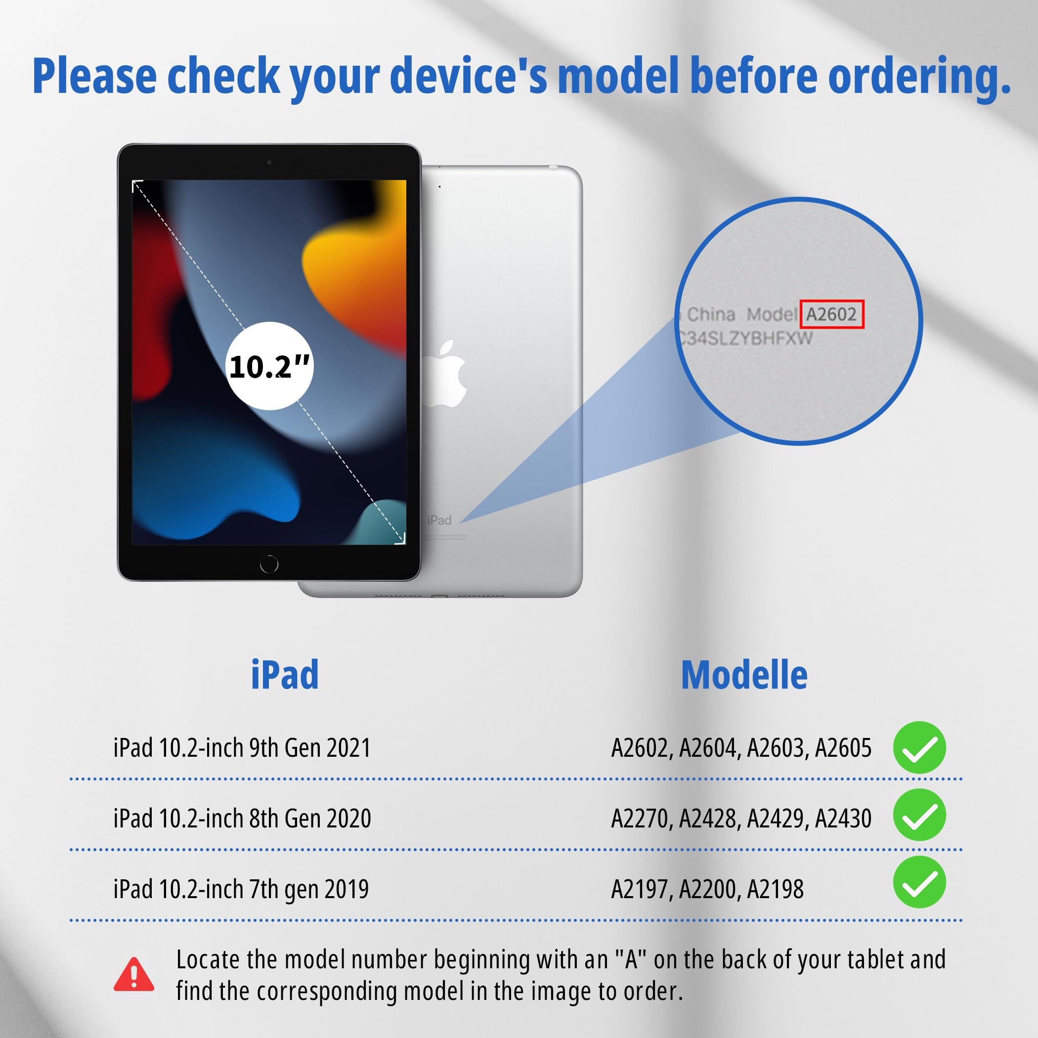 Pellicola Protettiva In Vetro Temperato Per IPad 9/8/7 Gen 10.2", Con Cornice Per Installazione Facile