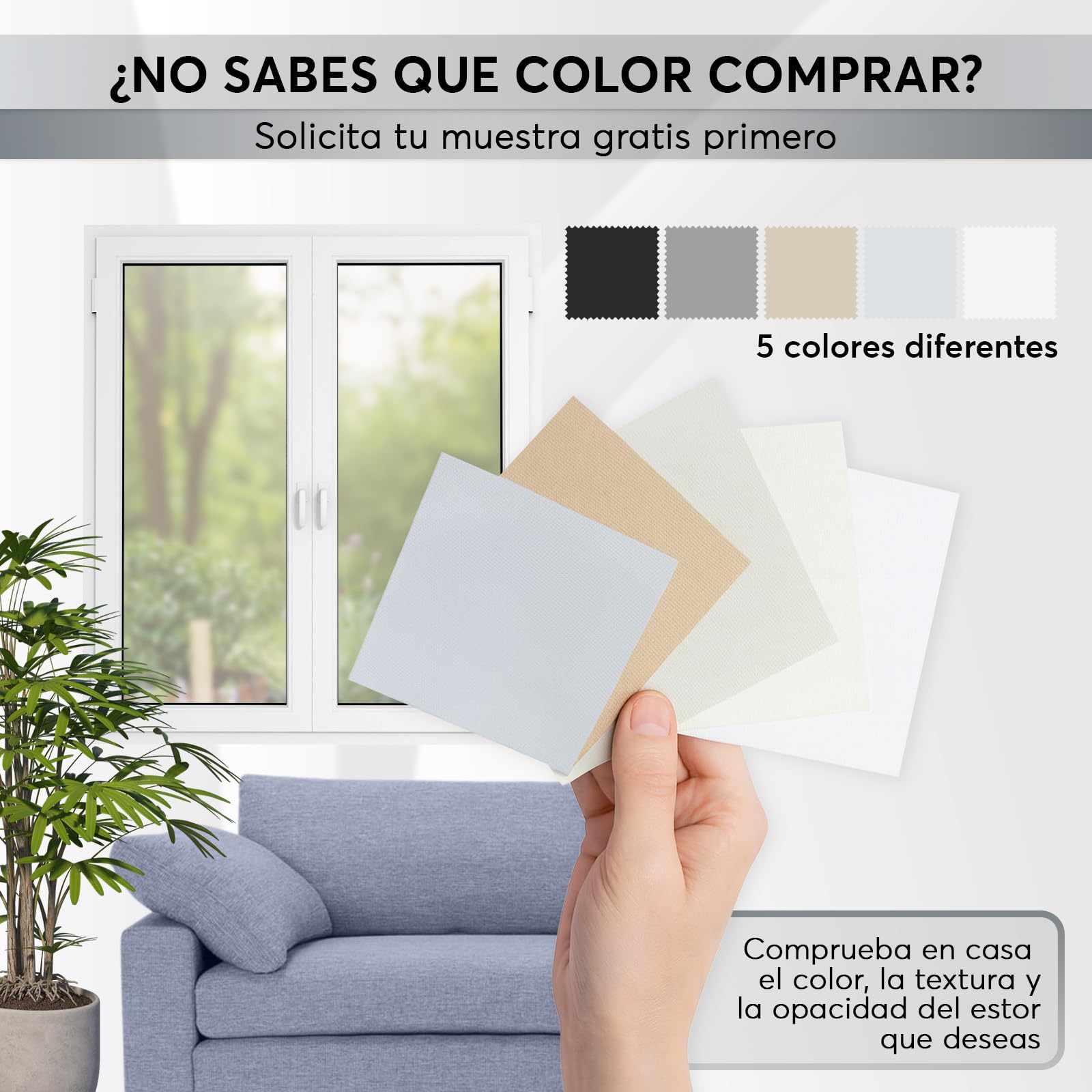 DECORESTOR Estor Enrollable Blackout Reflectante a Medida - 196 x 180 cm - 100% Opaco y Térmico - Aislante frío y Calor - Persiana para Ventanas y Puertas - Beige