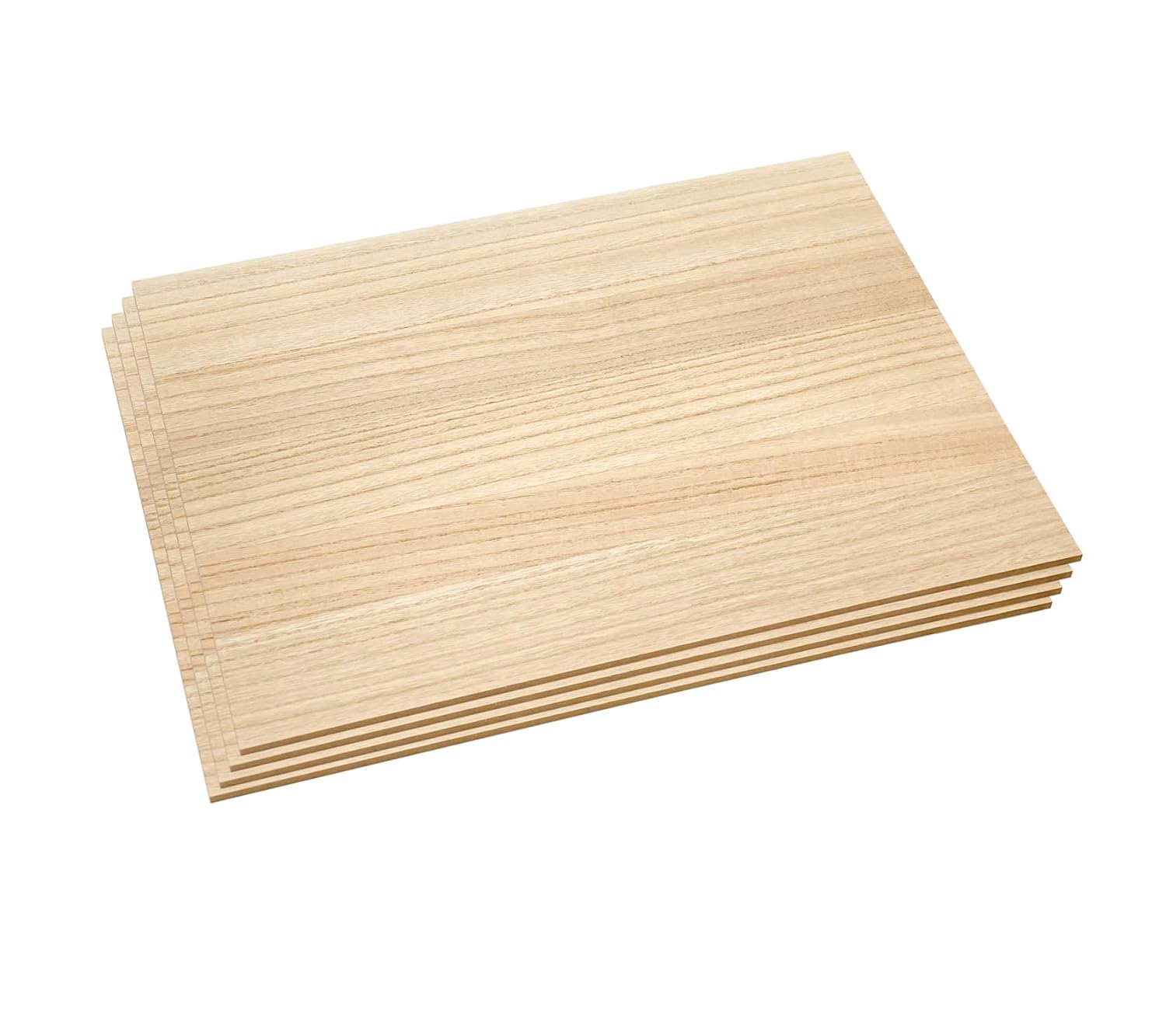 4 Pack Veneered MDF Sheets 15"x20"-1/4 Inch Thickness Wood Planks MDF Wooden Boards Double-Sided for DIY Crafts