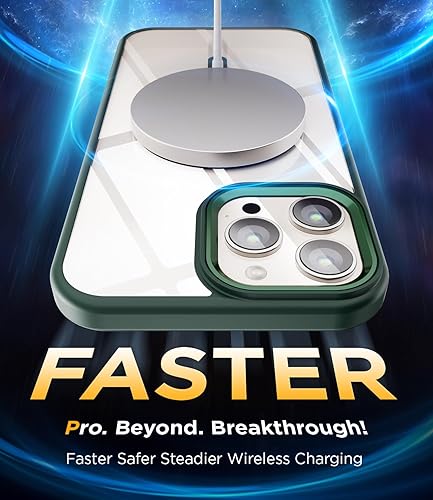 Miniatura 7 de Funda para iPhone 13 Pro con MagSafe, imanes fuertes, no amarillea, protección militar contra caídas, magnética, transparente, delgada, para Apple