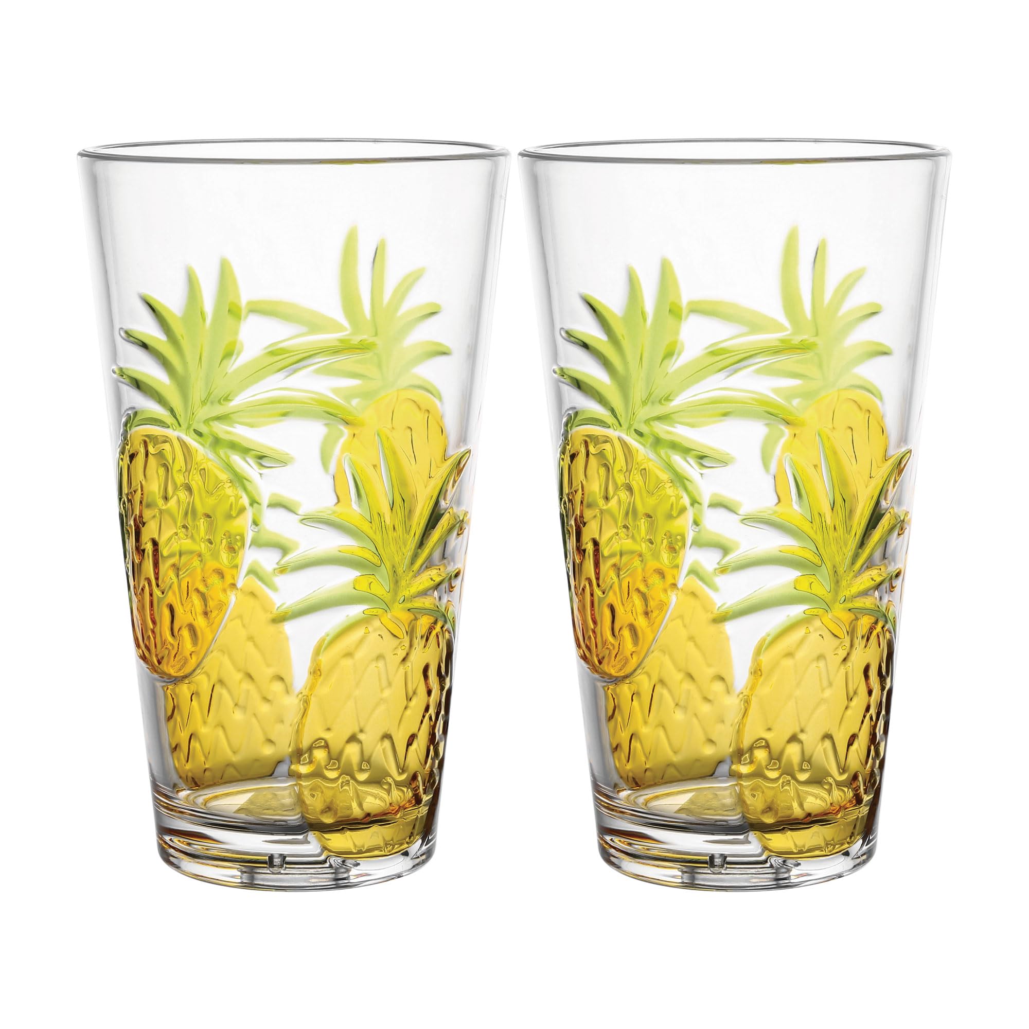 Amazon.com | UP Pineapple Highball Tumblers, Stackable BPA-Free  display picture 1