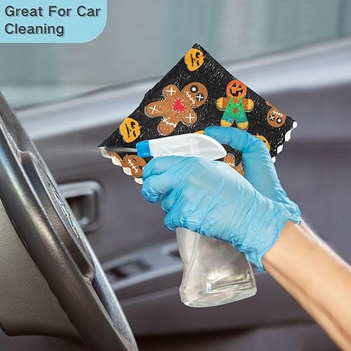 Miniatura 7 de Halloween Scarecrow 6 Pack Fast Drying Microfiber Dish Towels Print Quality Flour Sack Kitchen Towels for Restaurant Oven