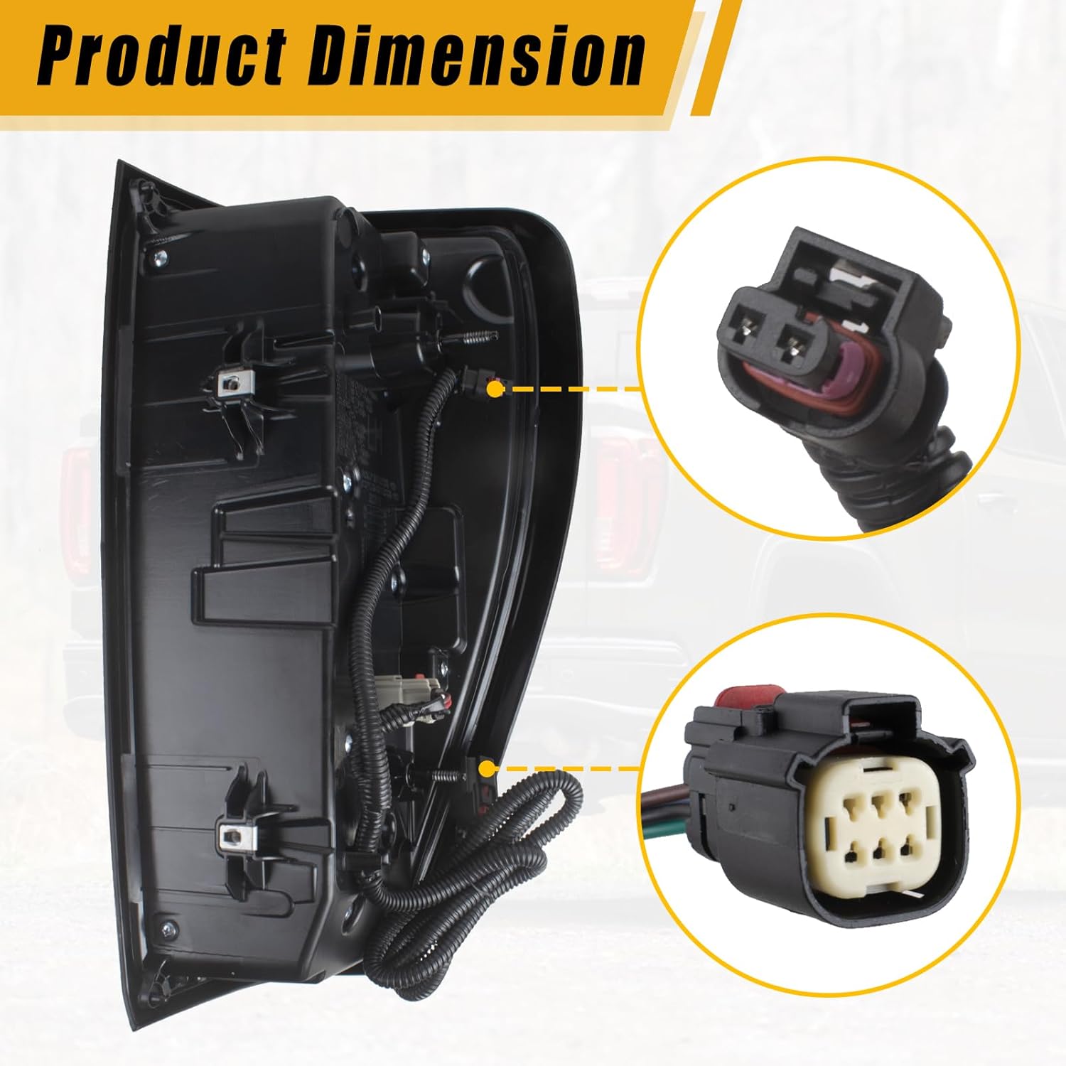 Boine LED Tail Light Compatible With 2019 2020 2021 2022 2023 2024 GMC Sierra 1500 2500HD 3500HD Right Passenger Side Rear Brake Light Replace 86820474 (Led Type - Right Passenger Side)