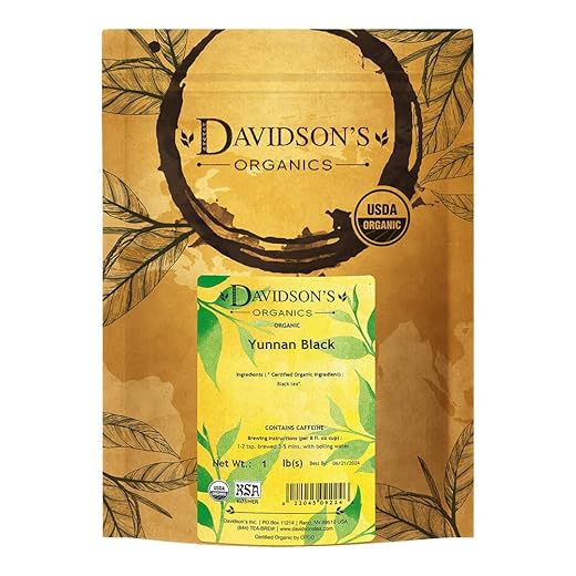Davidson's Tea Yunnan Black, Bulk Tea, 16 Ounce