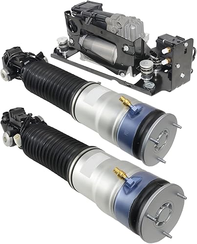 Miniatura 4 de Amortiguadores de aire trasero izquierdo y derecho con EDC 37126791675 + bomba de compresor de suspensión neumática 37206784137 repuesto para BMW
