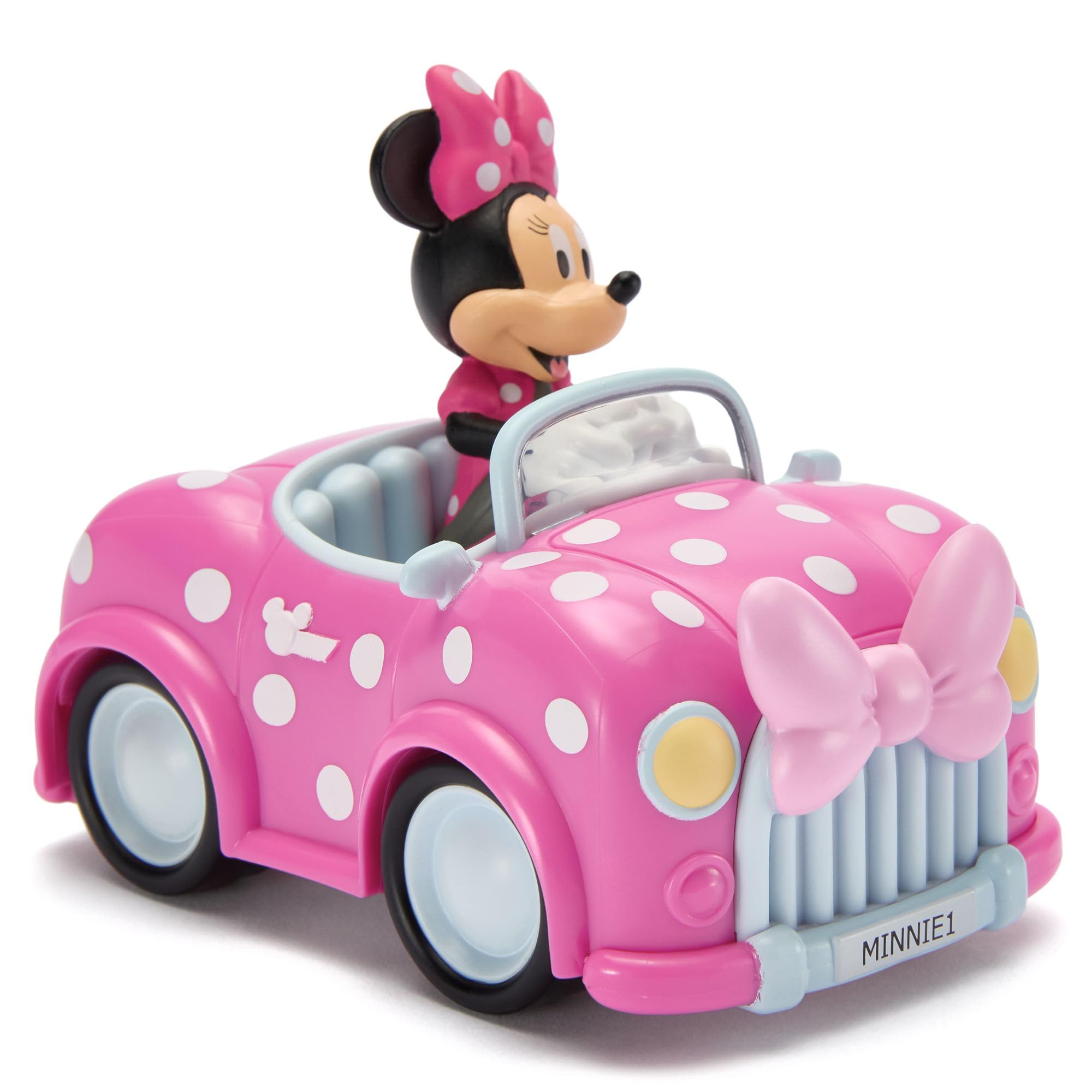 Disney Store Official macchinina di Minnie Mouse, 9 x 11 x 20 cm, macchinina Giocattolo Rosa a retrocarica, 3+