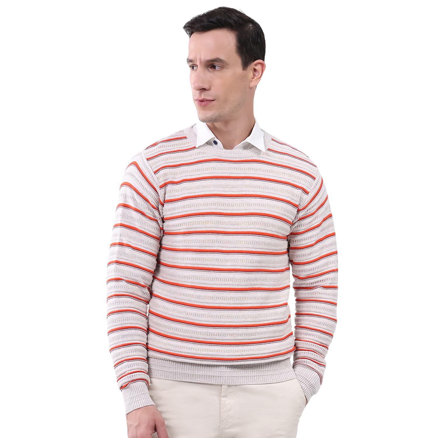 monte carlo Men’s Slim Fit Pullover | Striped Pattern | Round Neck | Full Sleeves | Pull On Style | Trendy Stylish Casual Warm Winter Wear Pullover for Men (Pack of 1)-picture-17