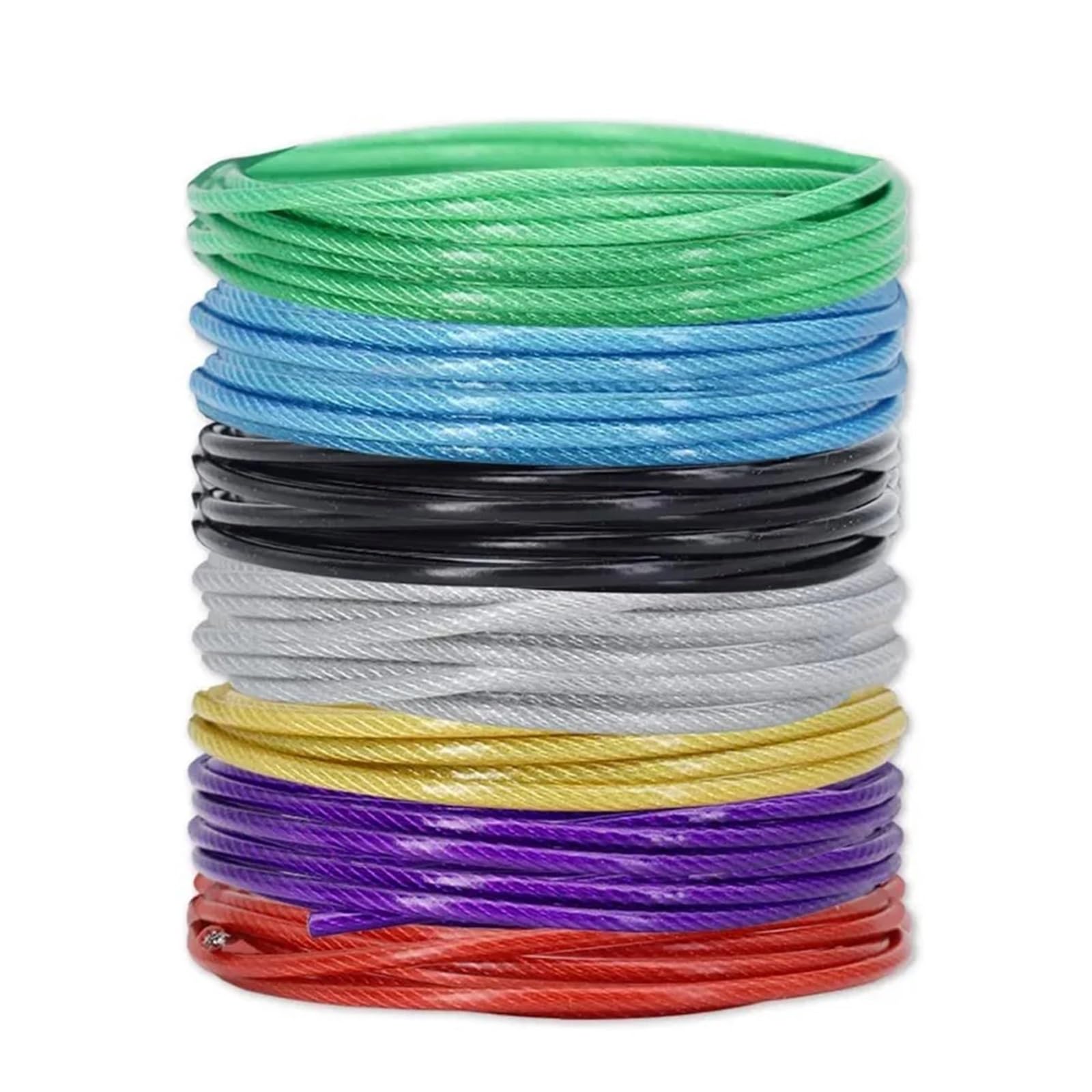 Alambre De Acero Plastificado Cable de acero inoxidable 304 recubierto plástico PVC 50,0 m(Red,3.0mm after coating)