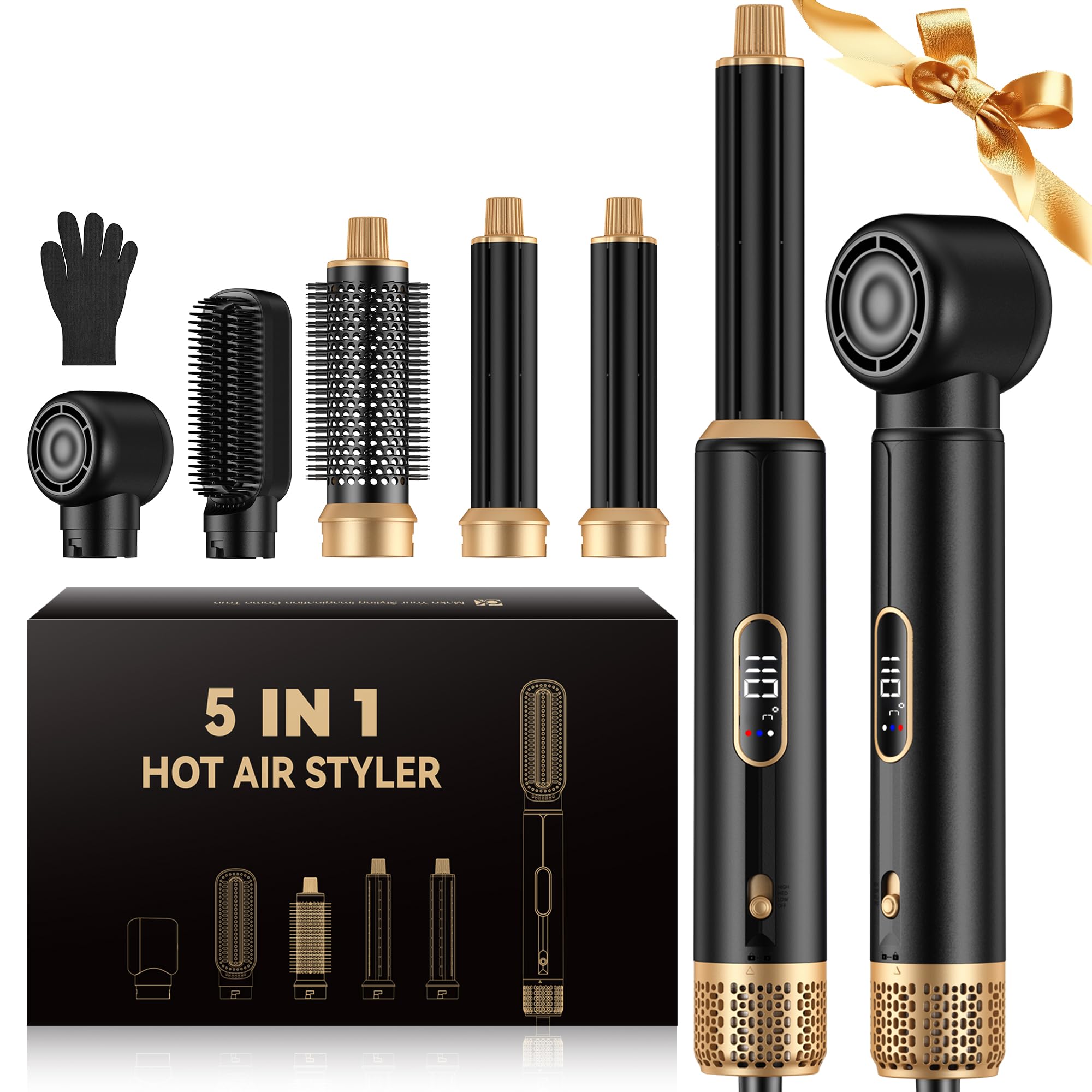 Hairstyler Multistyler 1000 W 5 w 1 lokówka do włosów, lokówka i prostownica do włosów, 3 poziomy temperatury dla objętości, prostowania, lokowania i stylizacji włosów