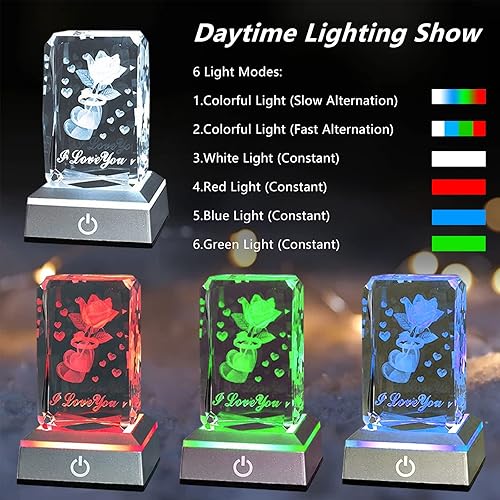 Miniatura 2 de CDIYTOOL Paquete de 2 bases de luz LED coloridas para cristal 3D cuadrado y soporte redondo iluminado (plataforma plana y cóncava)