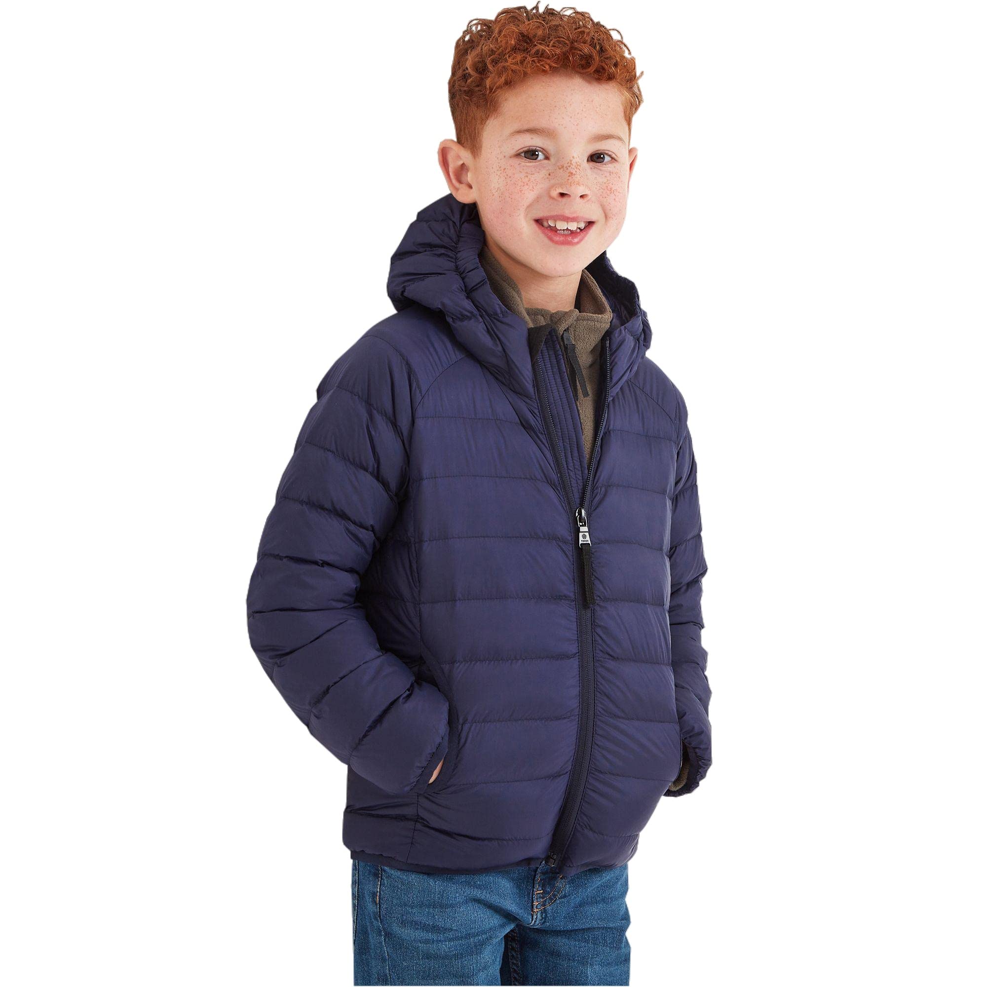 TOG24 Childrens Unisex Midsley Kids Down Jacket Navy - Size 6-7Y