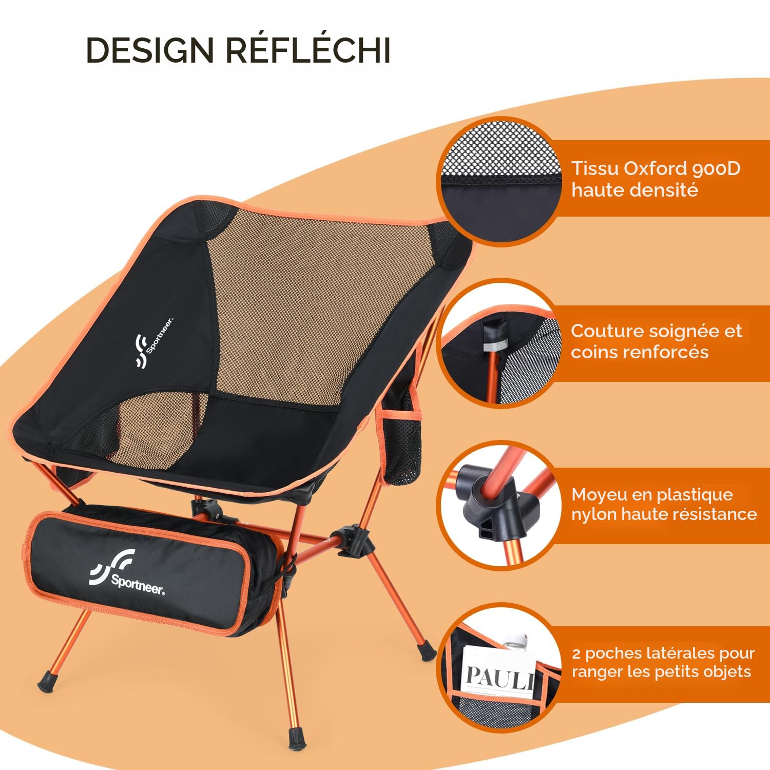 Sportneer – Chaises De Camping Légère, Pliable, Compacte Et