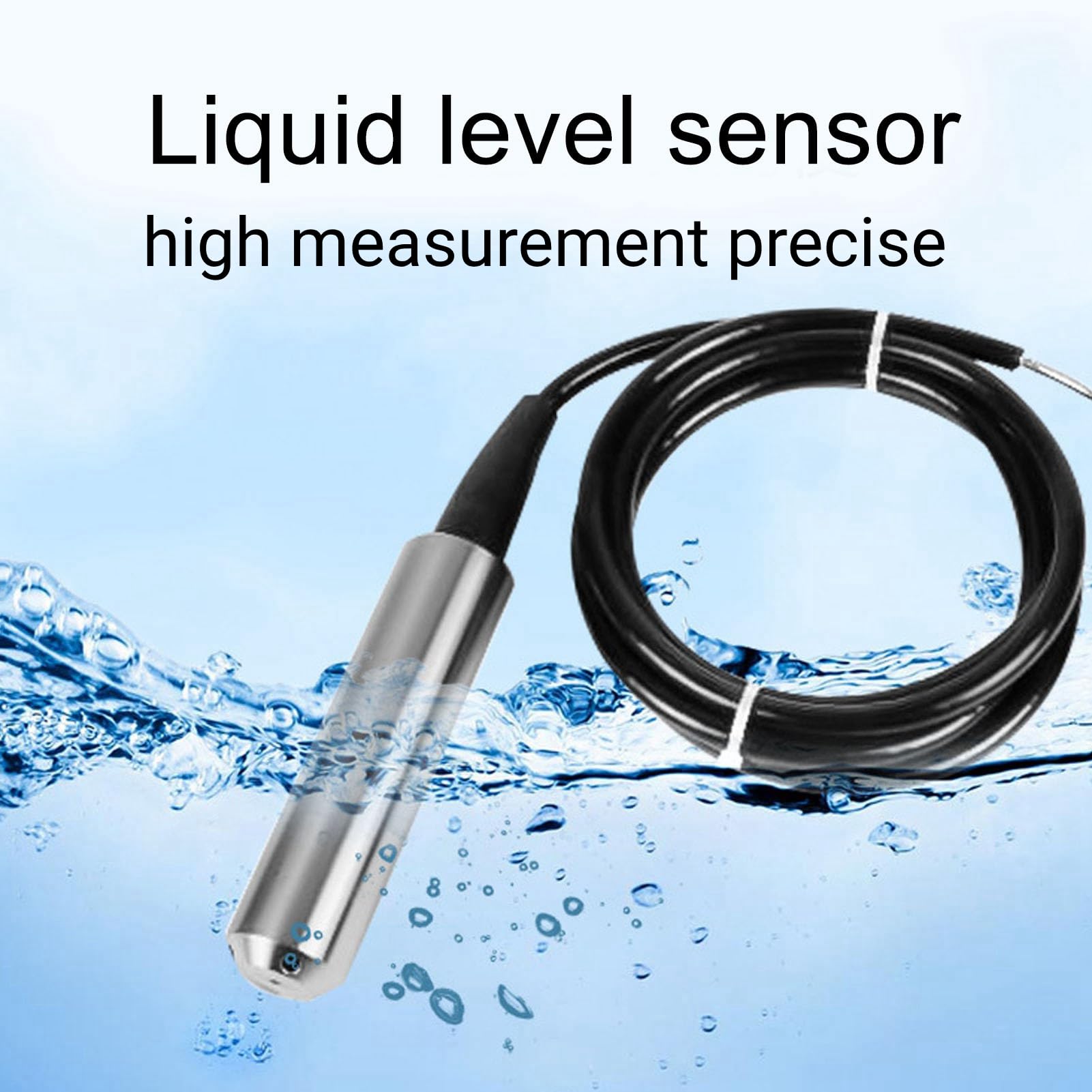 Füllstandssensor 4-20 mA Edelstahl-Wasserstandsgeber Wasserstand Sensor mit 33 M Wasserdichtem Kabel für Reservoir-Wasseranlage