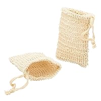Vista 7 de Bolsa exfoliante de jabón para refrescar la piel, accesorios de ducha para el cuerpo, bolsa de esponja natural para color crema